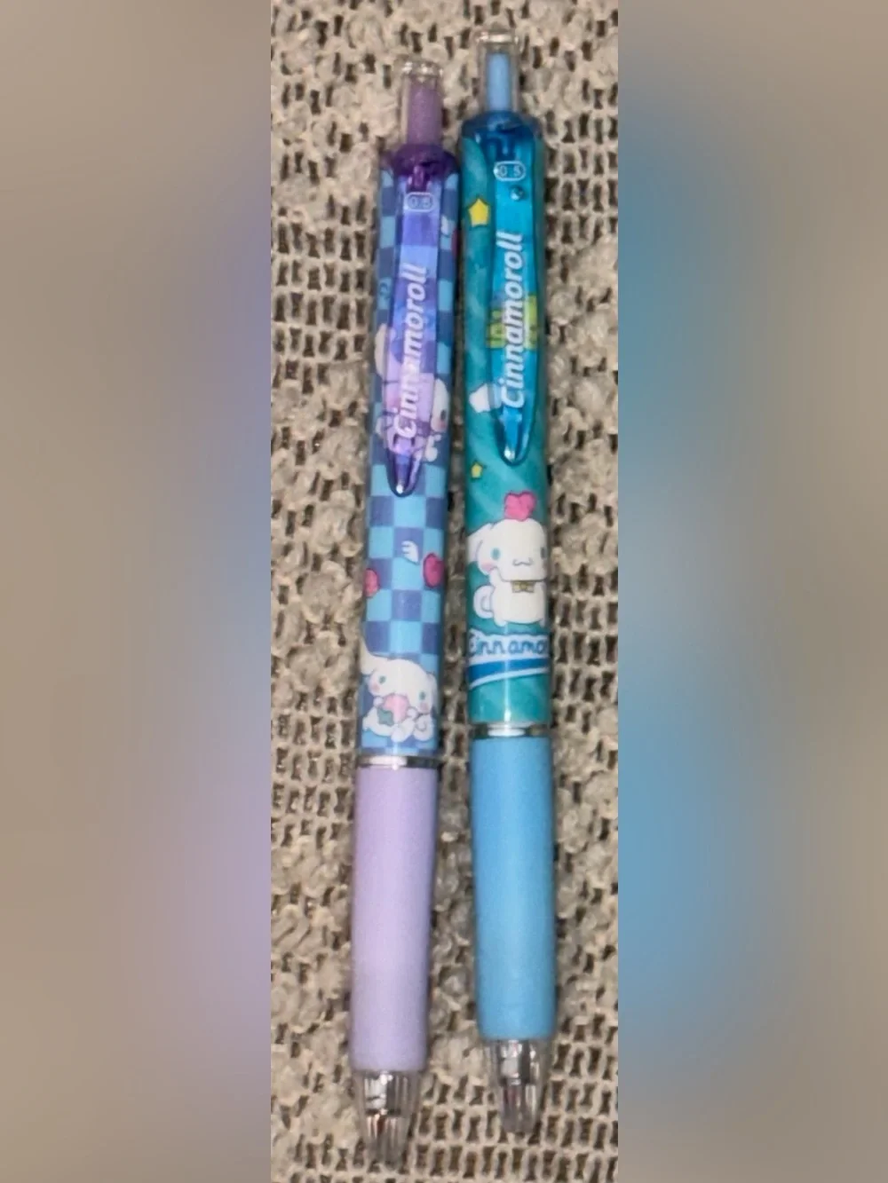 6pc Sanrio Cinnamoroll Retractable Gel Pens Set 0.5mm Black Ink Stationary